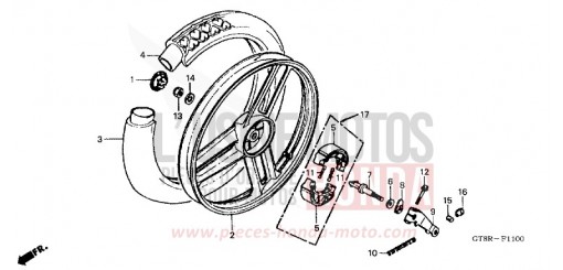 REAR WHEEL (1) PK50R de 1994